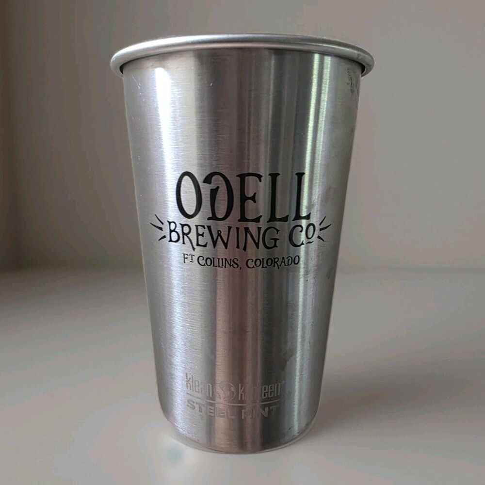 Klean Kanteen 16oz Steel Pint Cup Odell Brewering Colorado Stainless Tumbler
